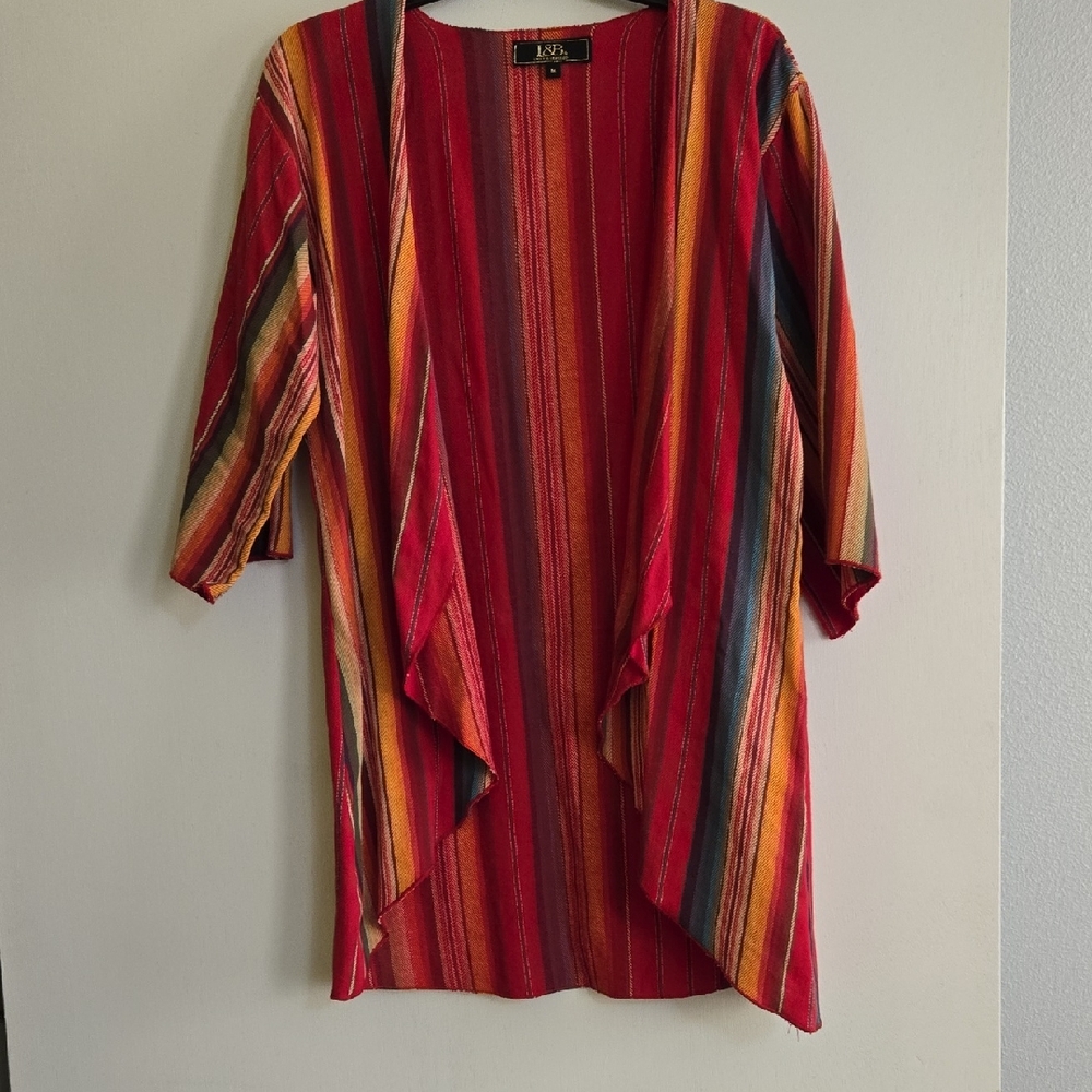L&B Southwest Colors Open Cardigan